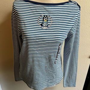 Bluey Blue and White Striped Long Sleeve Blouse sz XXL new